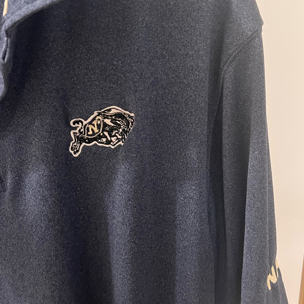 USNA Blue Polo Shirt with Embroidered Logo - Picture 3 of 3